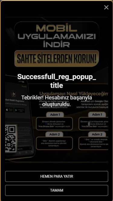 Enbet Başarılı Kayıt